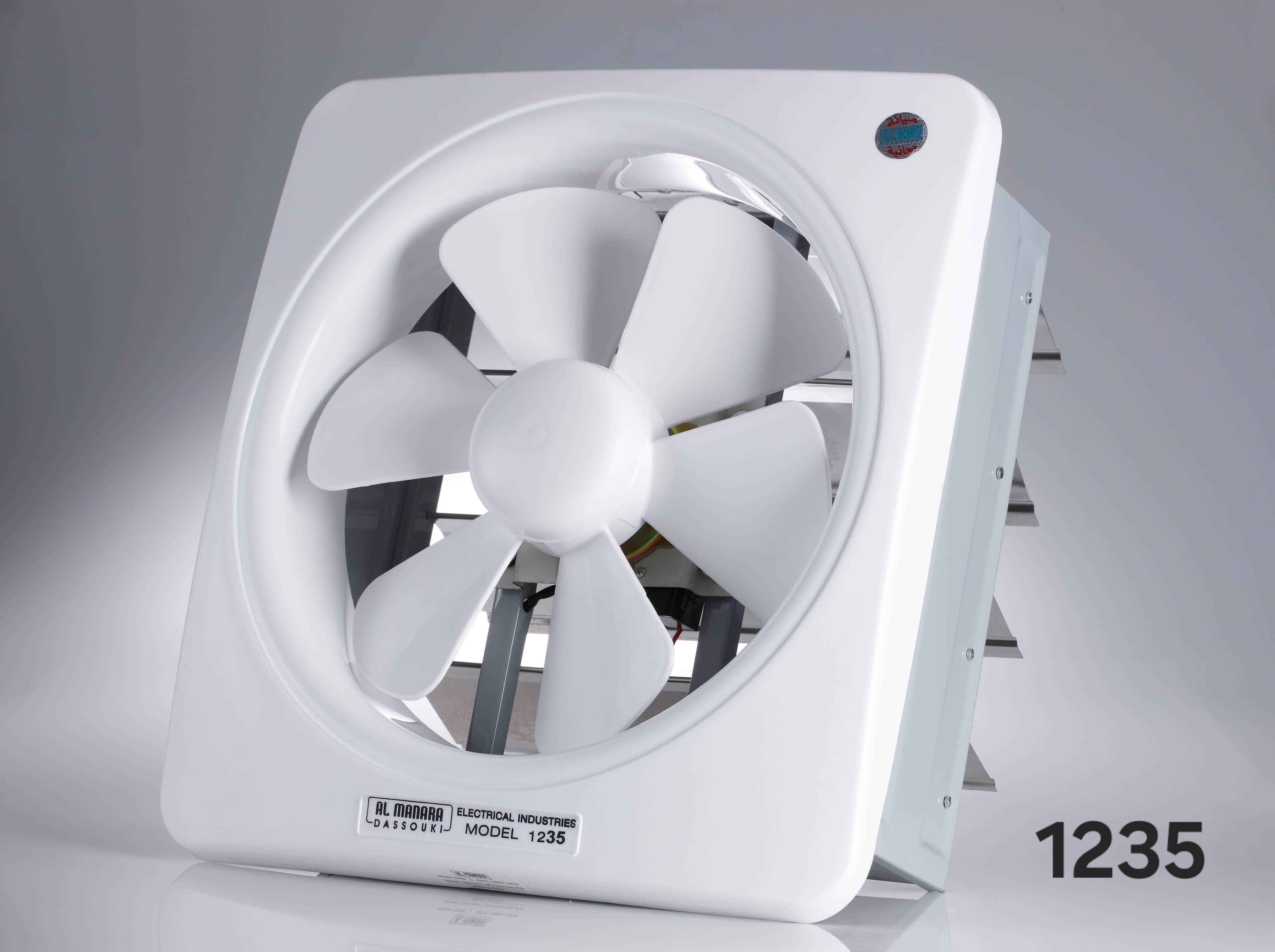 Wall Exhaust Fan with Auto Shutters — Model 1235